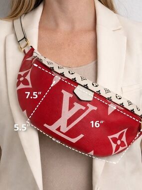 Authentic Louis Vuitton Giant Monogram Red Bumbag w Certificate limited edition